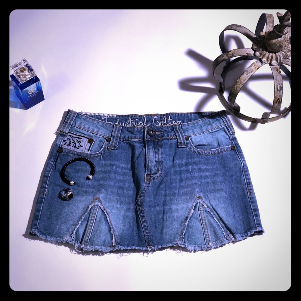 Industrial Cotton Denim Skirt 3